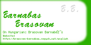 barnabas brasovan business card